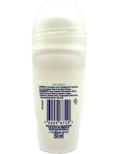Dove Deodorante Roll-on 50ml - Sensitive - 48h - No Alcool